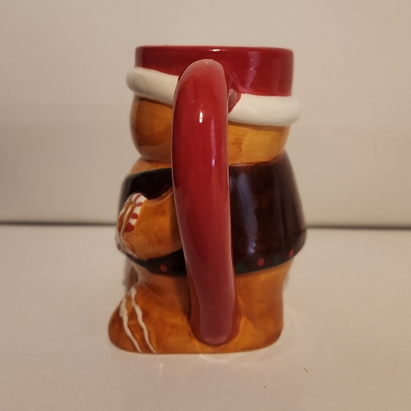 5” Christmas Gingerbread Man Sleigh Bell Bistro Holiday Mug - Picture 2 of 14